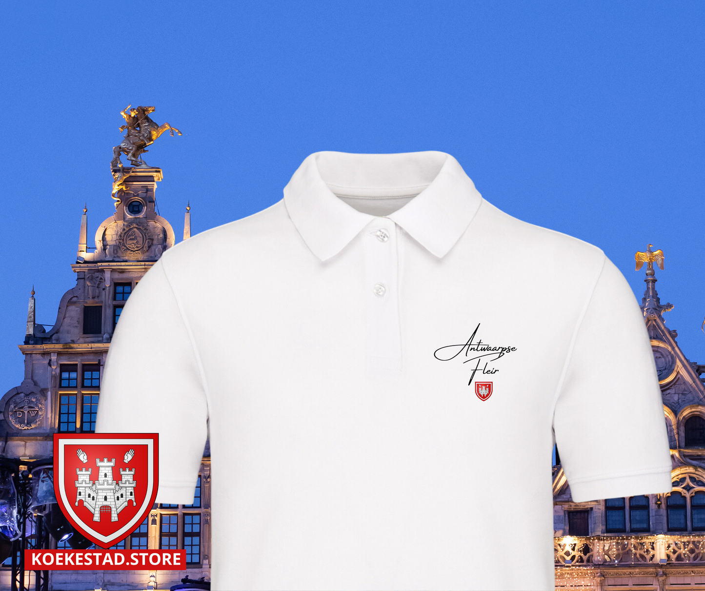 Stijlvolle "Premium A-Town Wear" Polo - Biokatoen - Antwaarpse Fleir