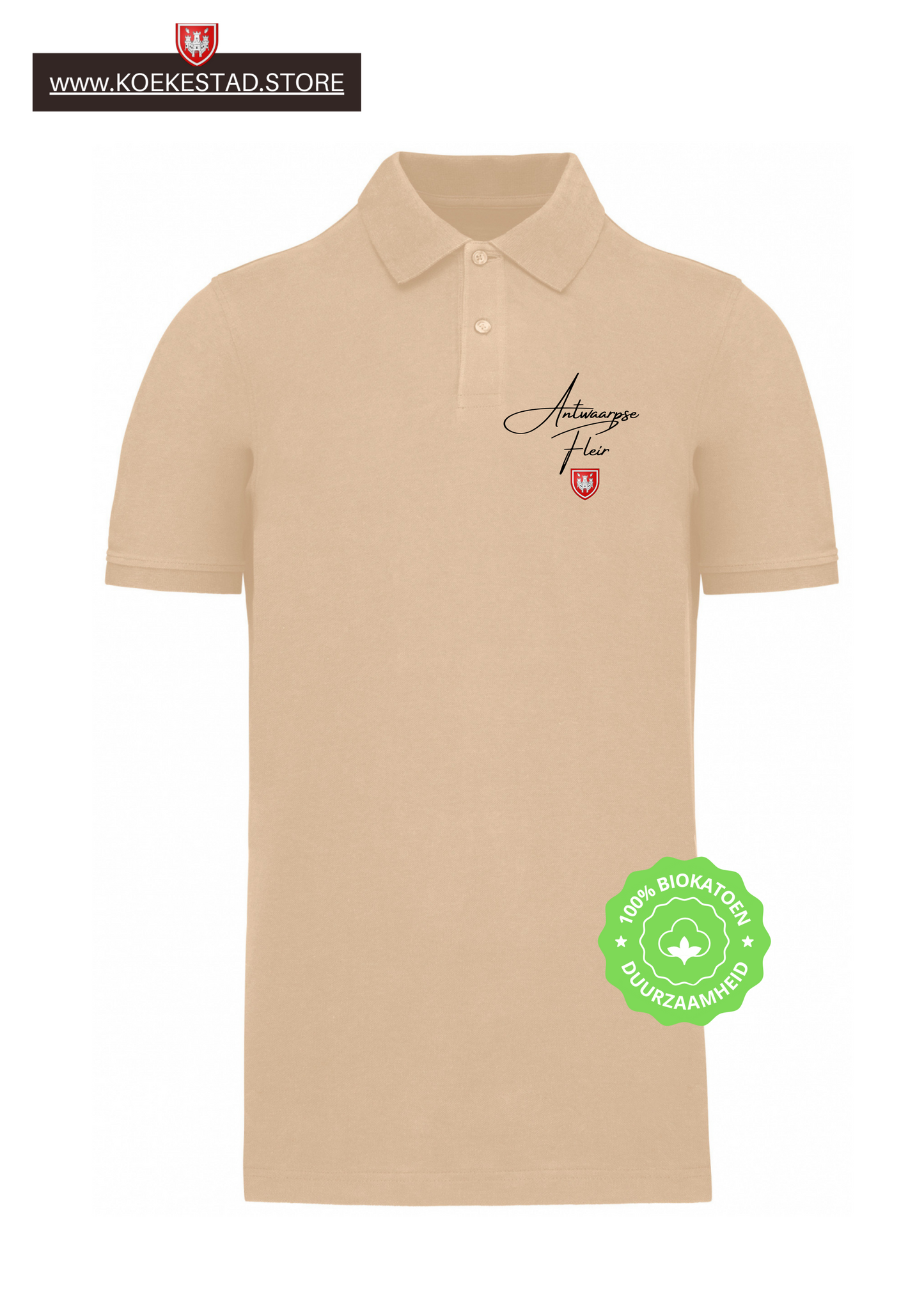 Kopie van Stijlvolle "Premium A-Town Wear" Polo - Biokatoen - Antwaarpse Fleir