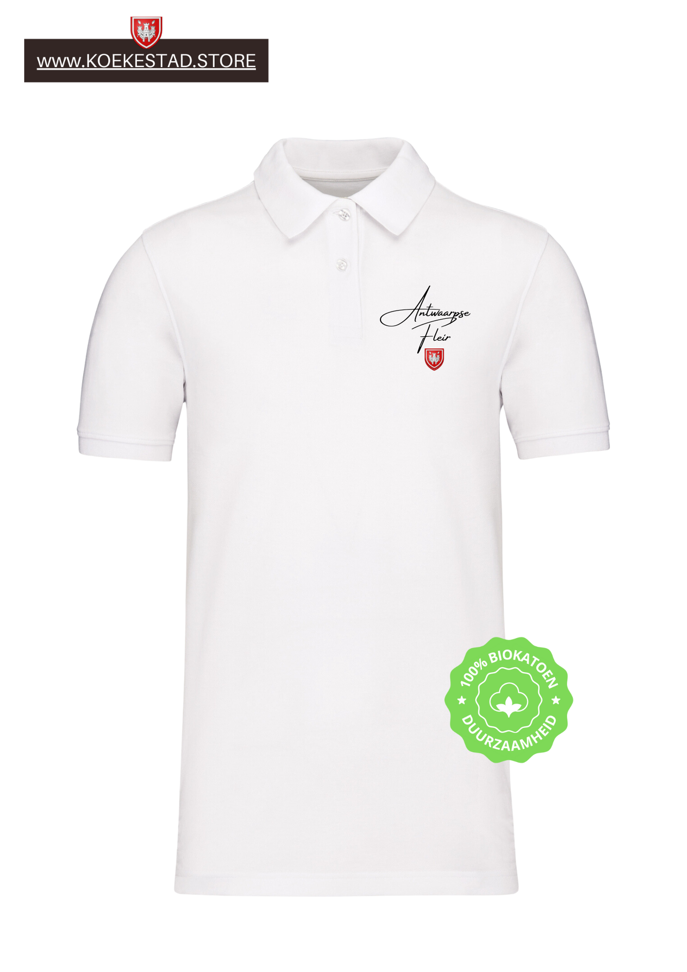 Kopie van Stijlvolle "Premium A-Town Wear" Polo - Biokatoen - Antwaarpse Fleir