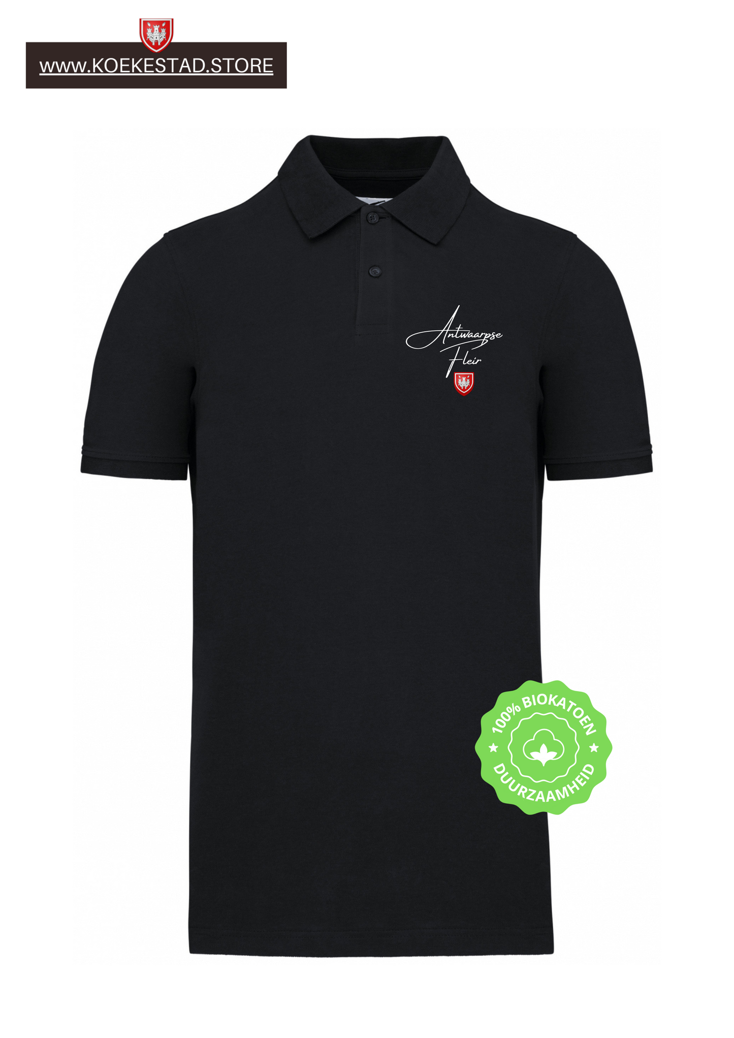 Kopie van Stijlvolle "Premium A-Town Wear" Polo - Biokatoen - Antwaarpse Fleir