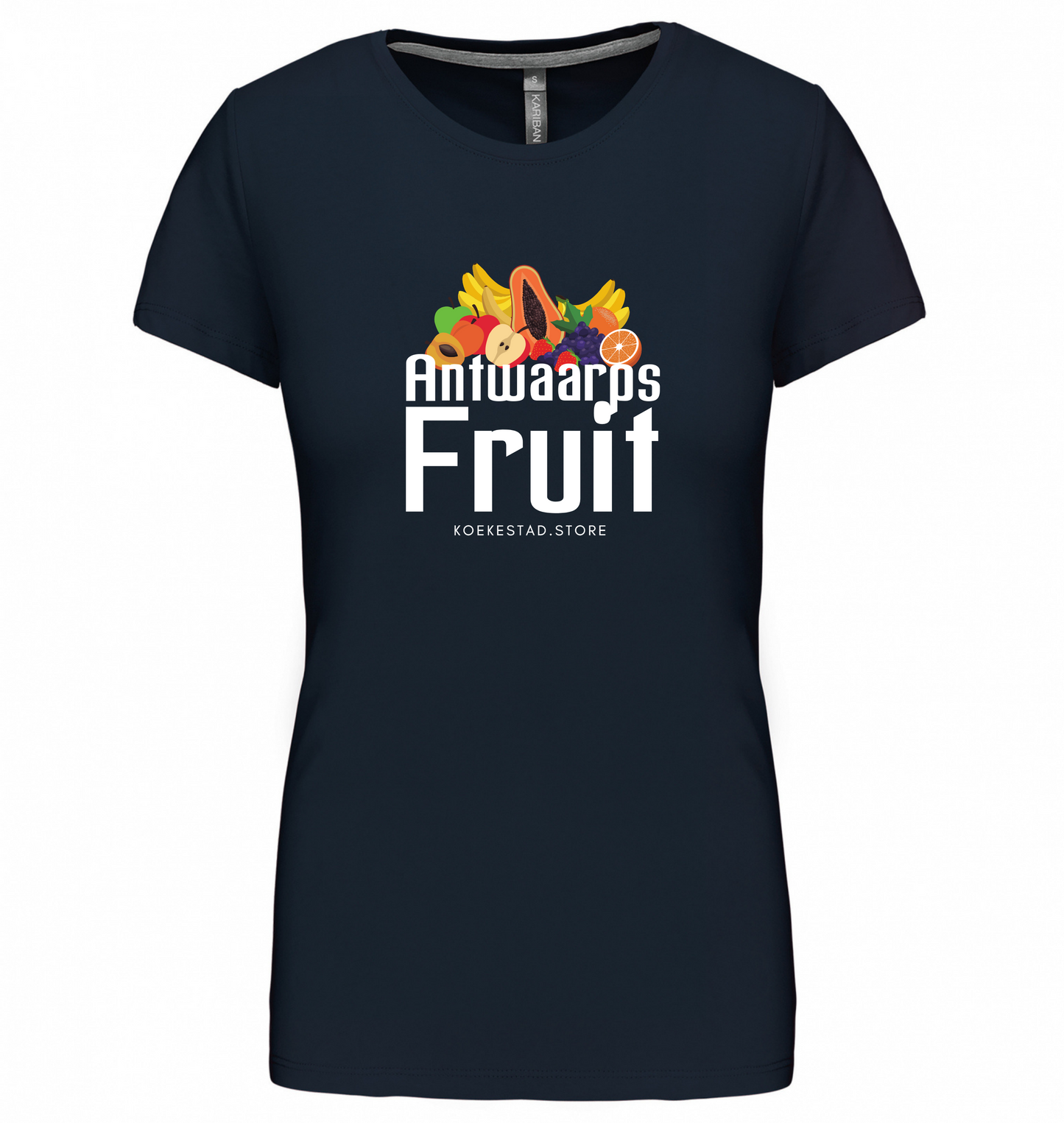 Premium Dames T-Shirt Antwaarps Fruit - 100 % Biokatoen