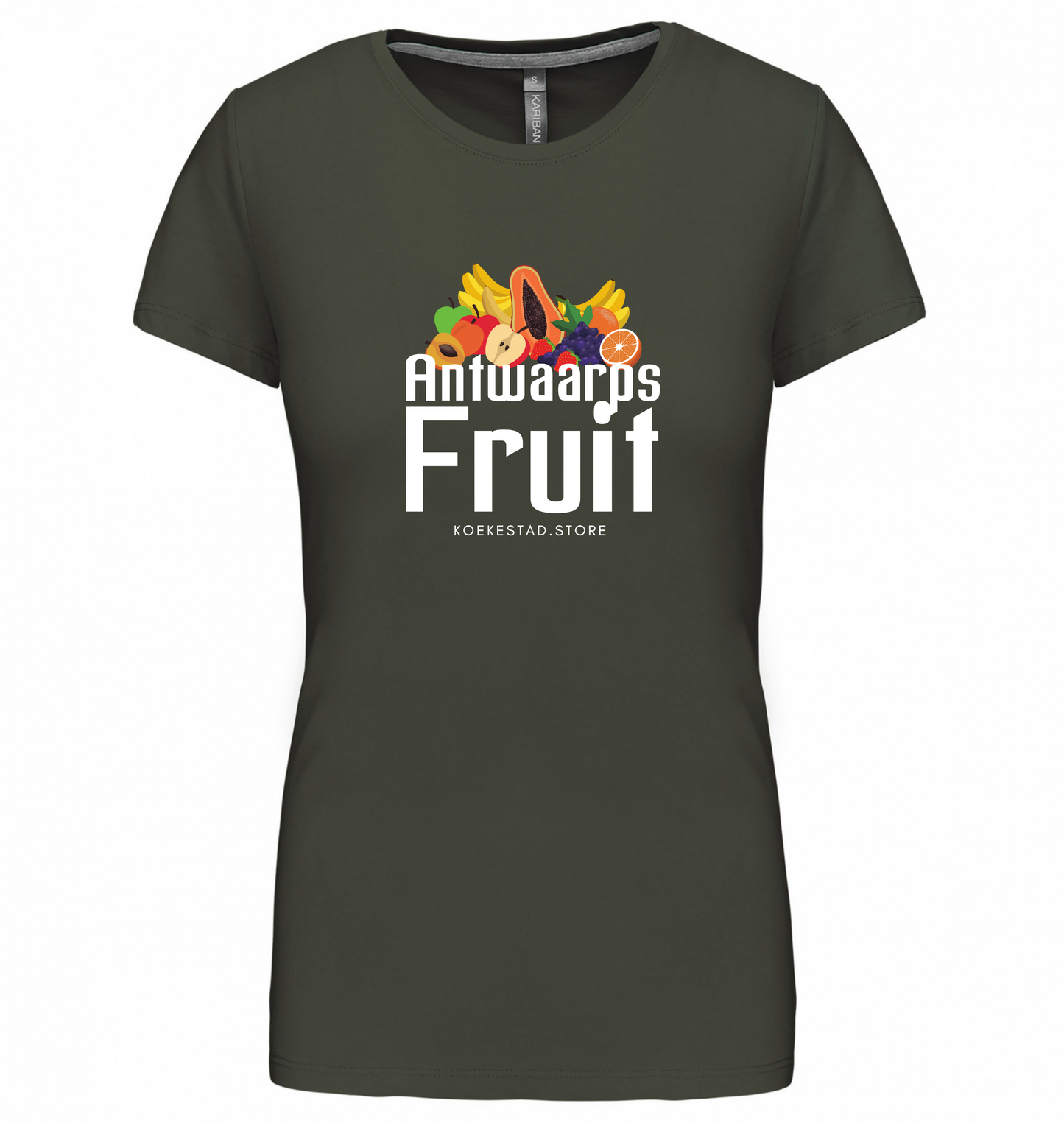 Premium Dames T-Shirt Antwaarps Fruit - 100 % Biokatoen