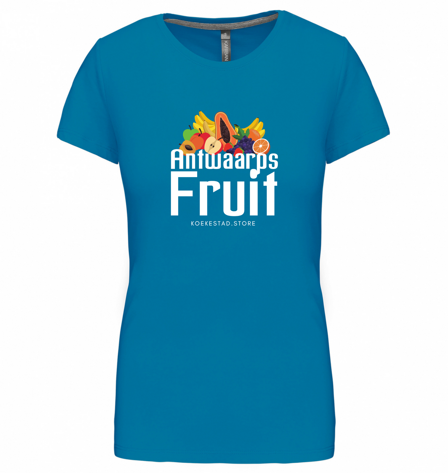 Premium Dames T-Shirt Antwaarps Fruit - 100 % Biokatoen