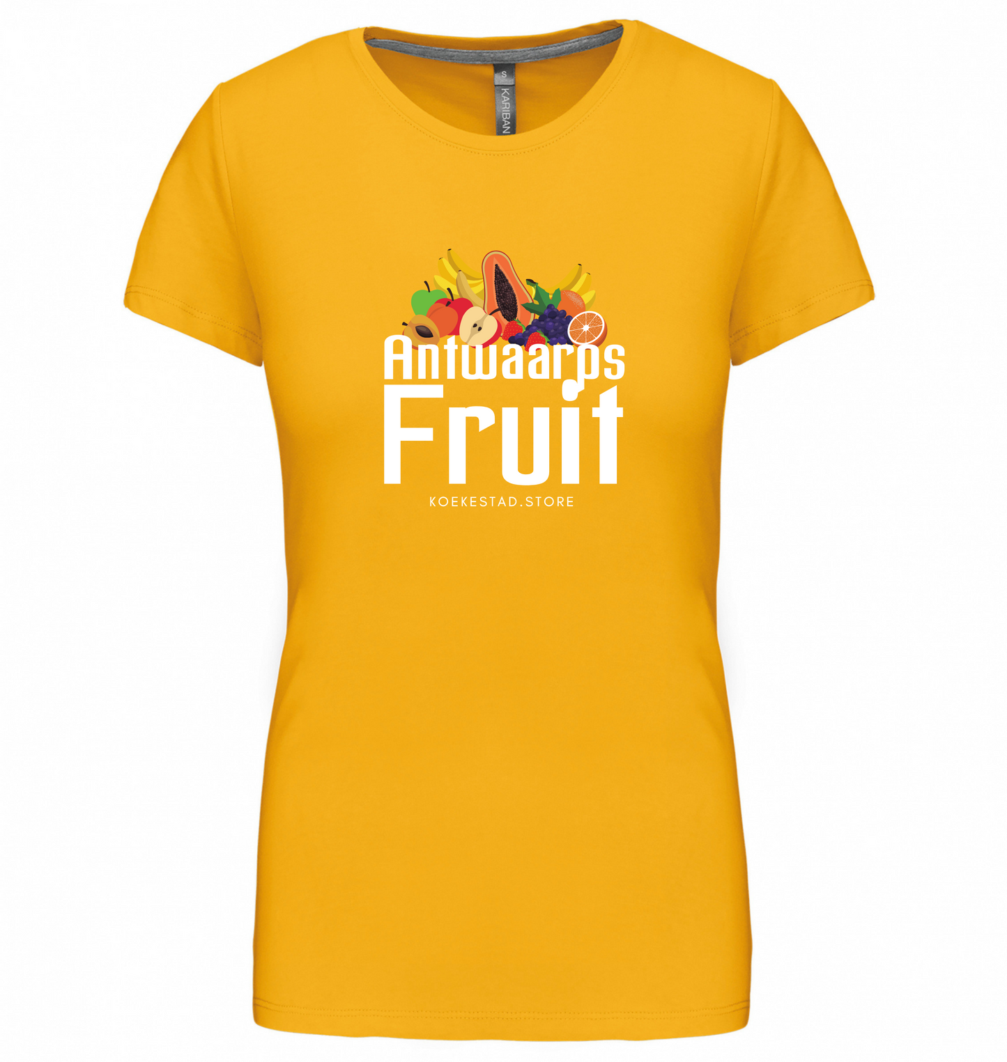 Premium Dames T-Shirt Antwaarps Fruit - 100 % Biokatoen