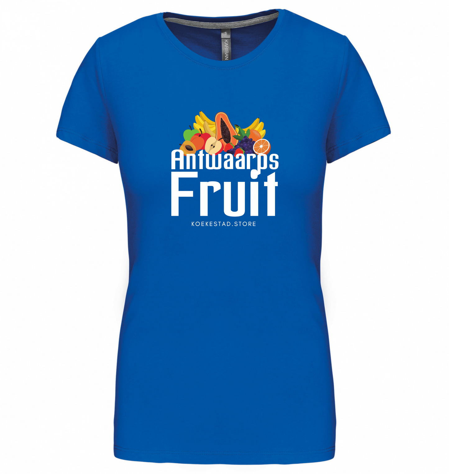 Premium Dames T-Shirt Antwaarps Fruit - 100 % Biokatoen