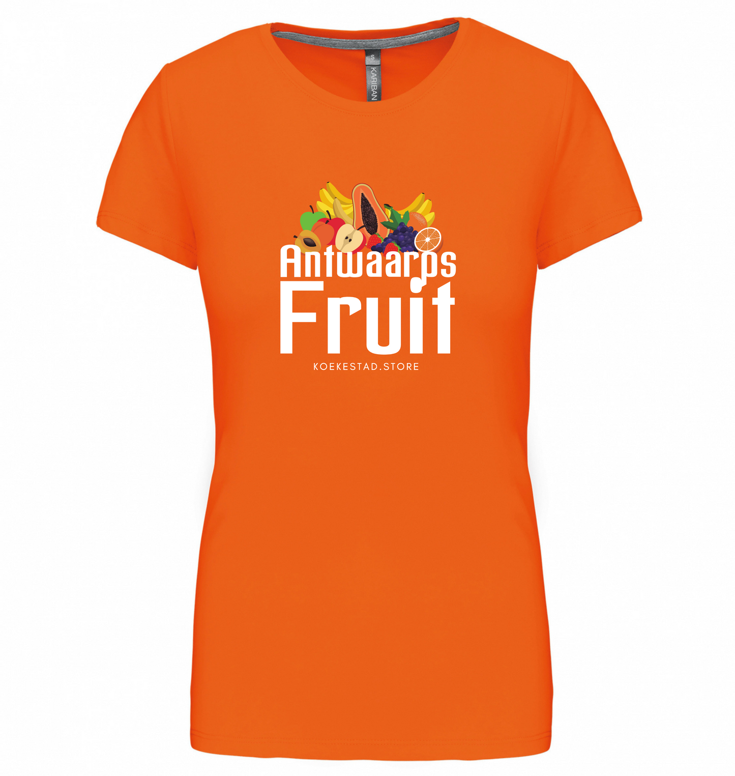 Premium Dames T-Shirt Antwaarps Fruit - 100 % Biokatoen