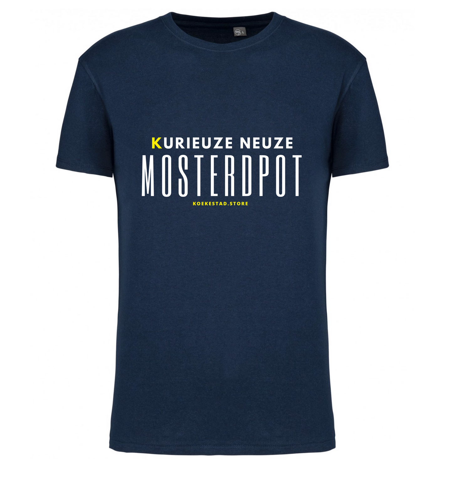 Premium T-Shirt - Mosterdpot - 100 % Biokatoen Unisex