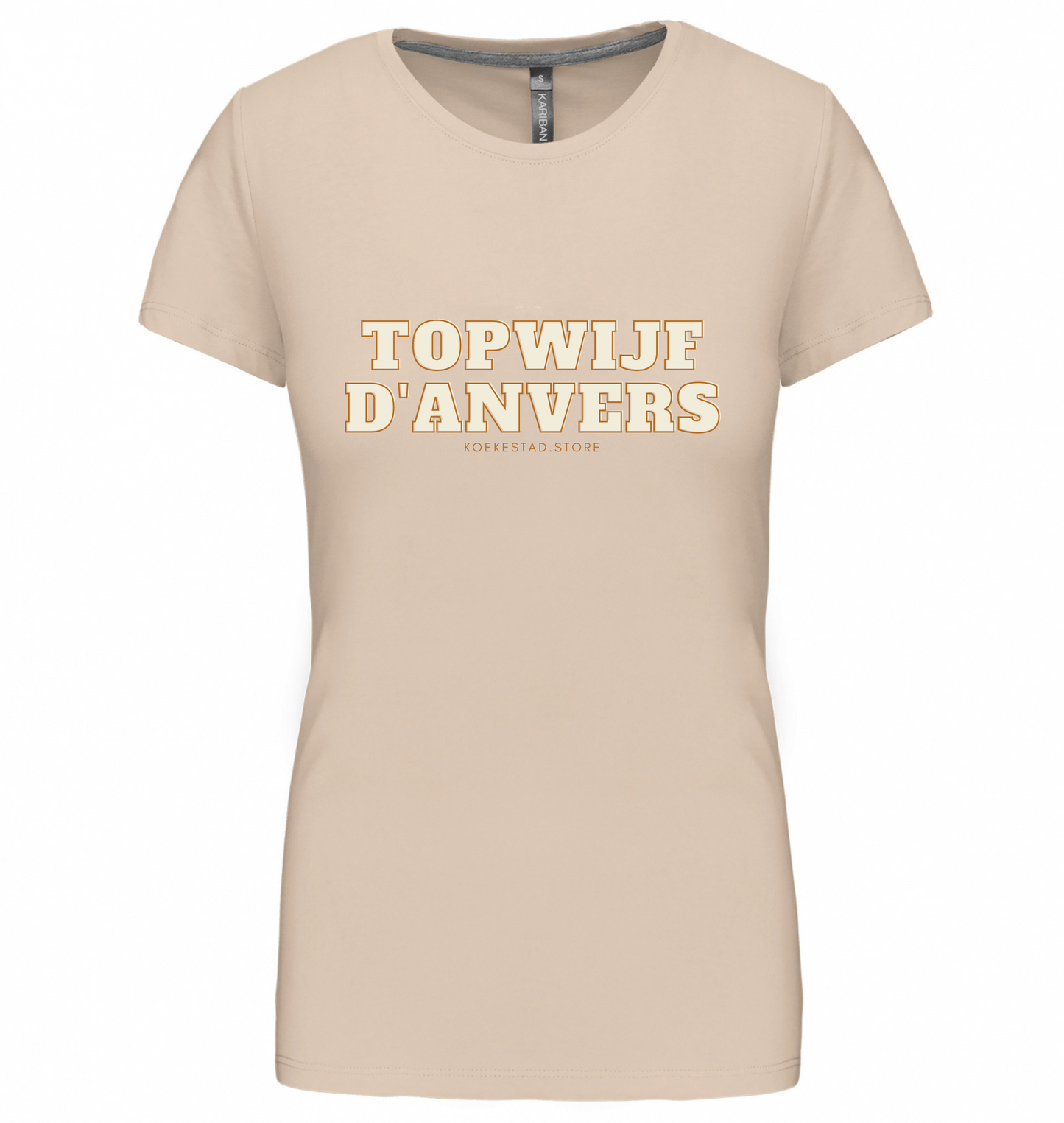 Premium Dames T-Shirt Topwijf D'Anvers - 100 % Biokatoen