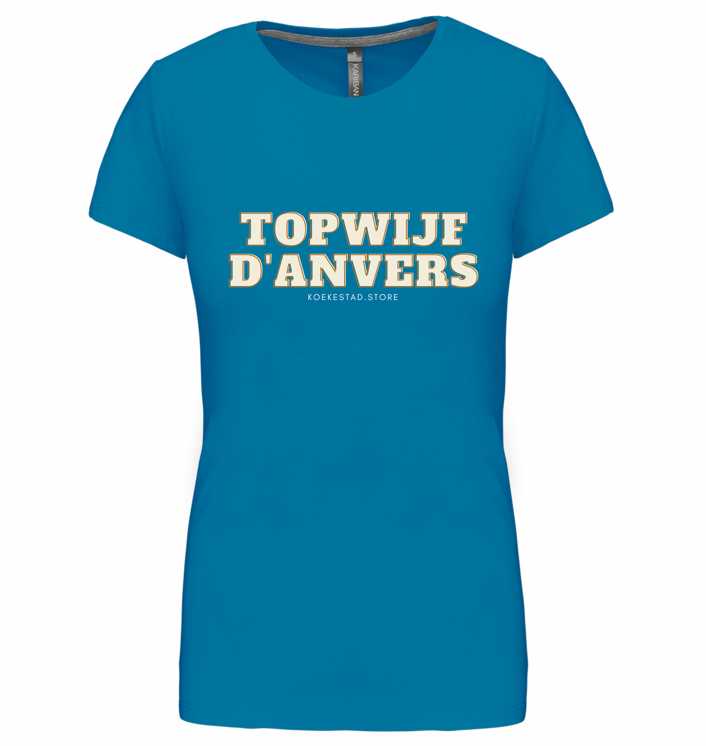 Premium Dames T-Shirt Topwijf D'Anvers - 100 % Biokatoen