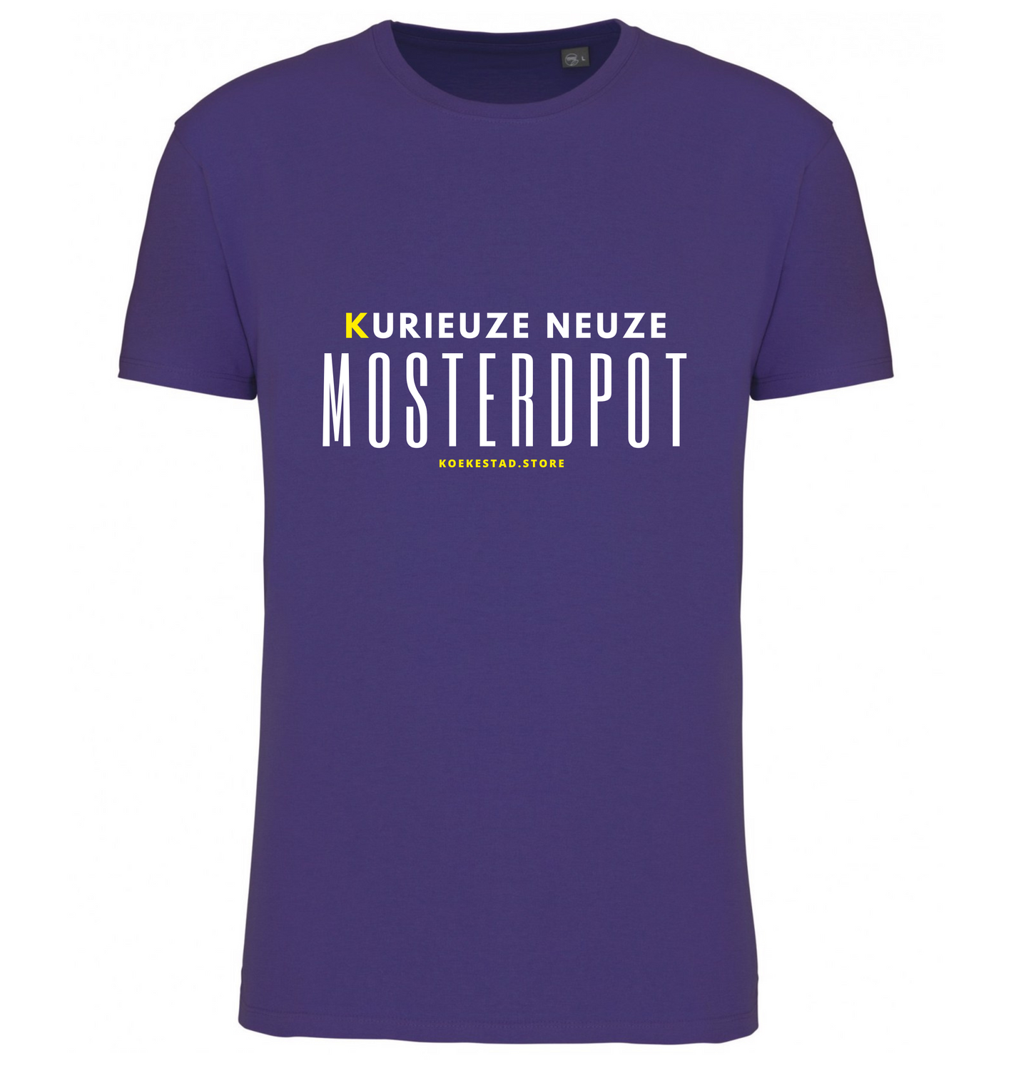 Premium T-Shirt - Mosterdpot - 100 % Biokatoen Unisex