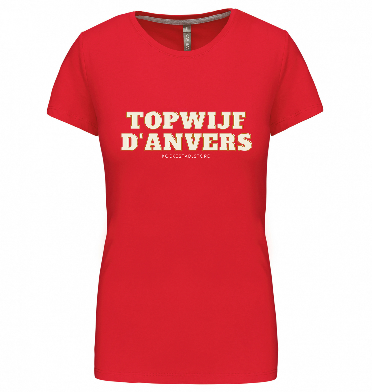 Premium Dames T-Shirt Topwijf D'Anvers - 100 % Biokatoen