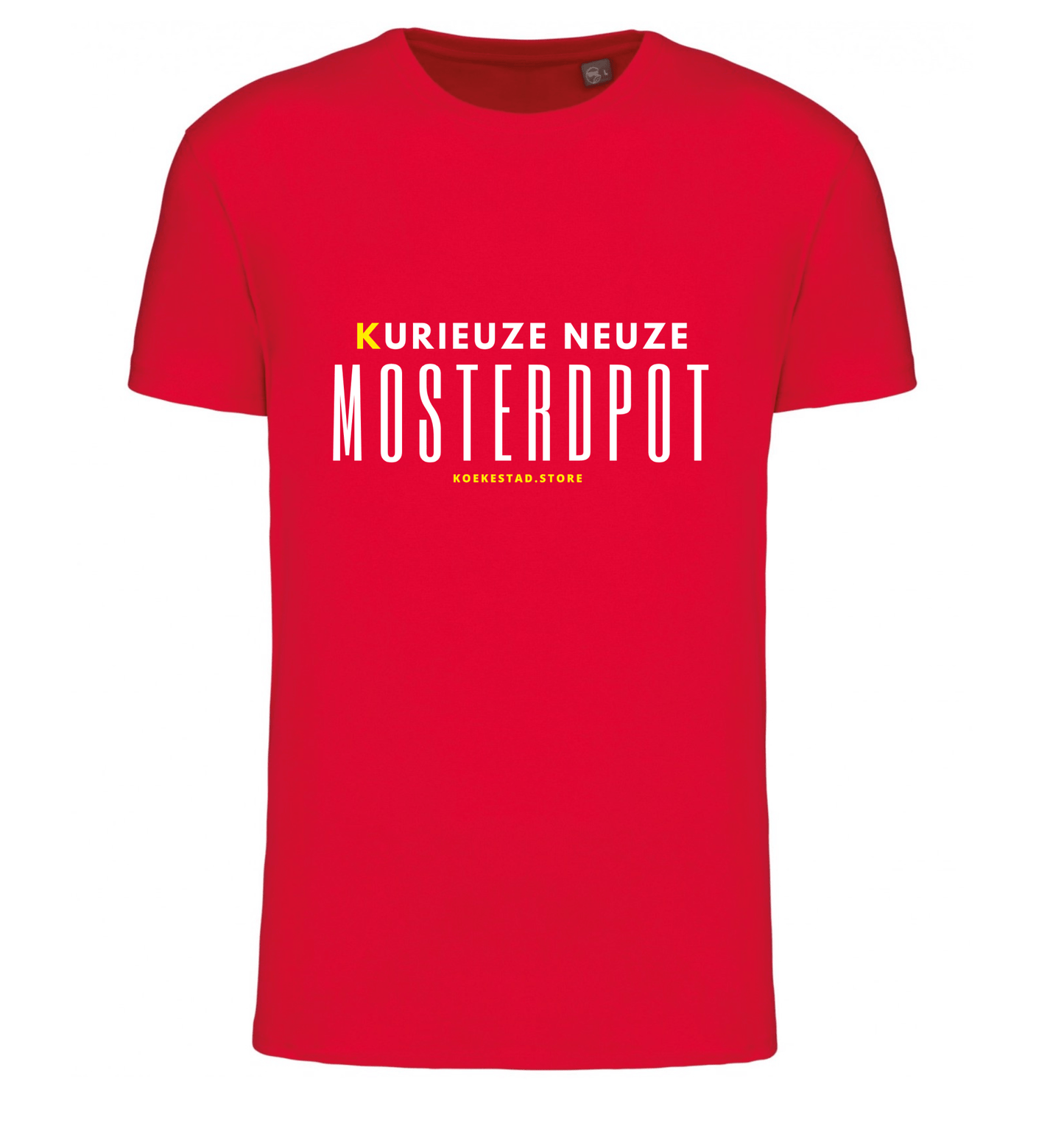 Premium T-Shirt - Mosterdpot - 100 % Biokatoen Unisex