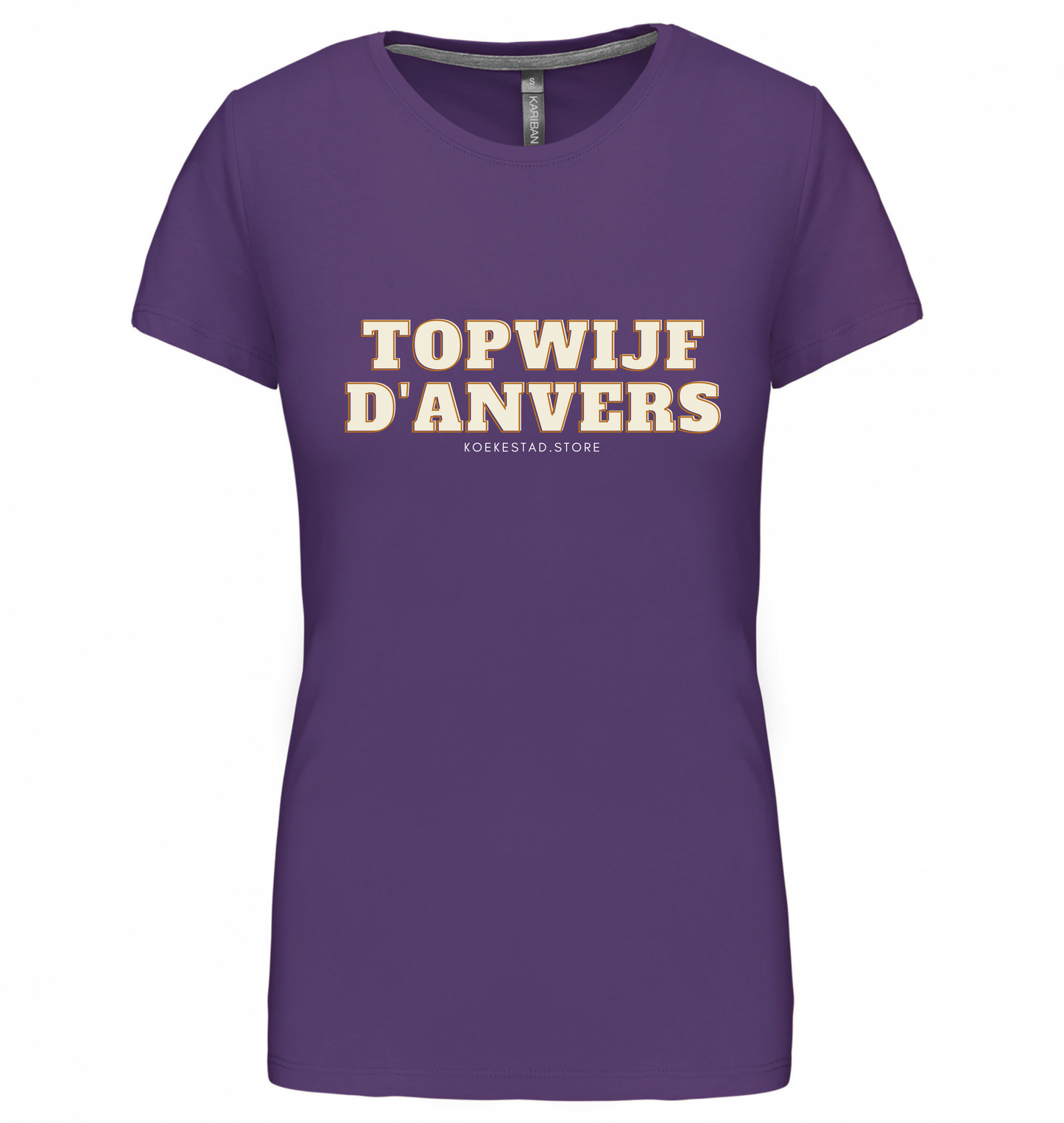 Premium Dames T-Shirt Topwijf D'Anvers - 100 % Biokatoen