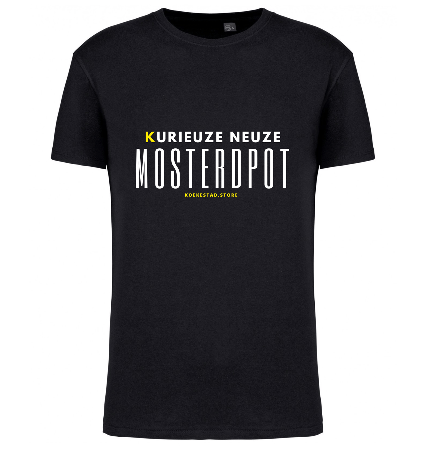 Premium T-Shirt - Mosterdpot - 100 % Biokatoen Unisex