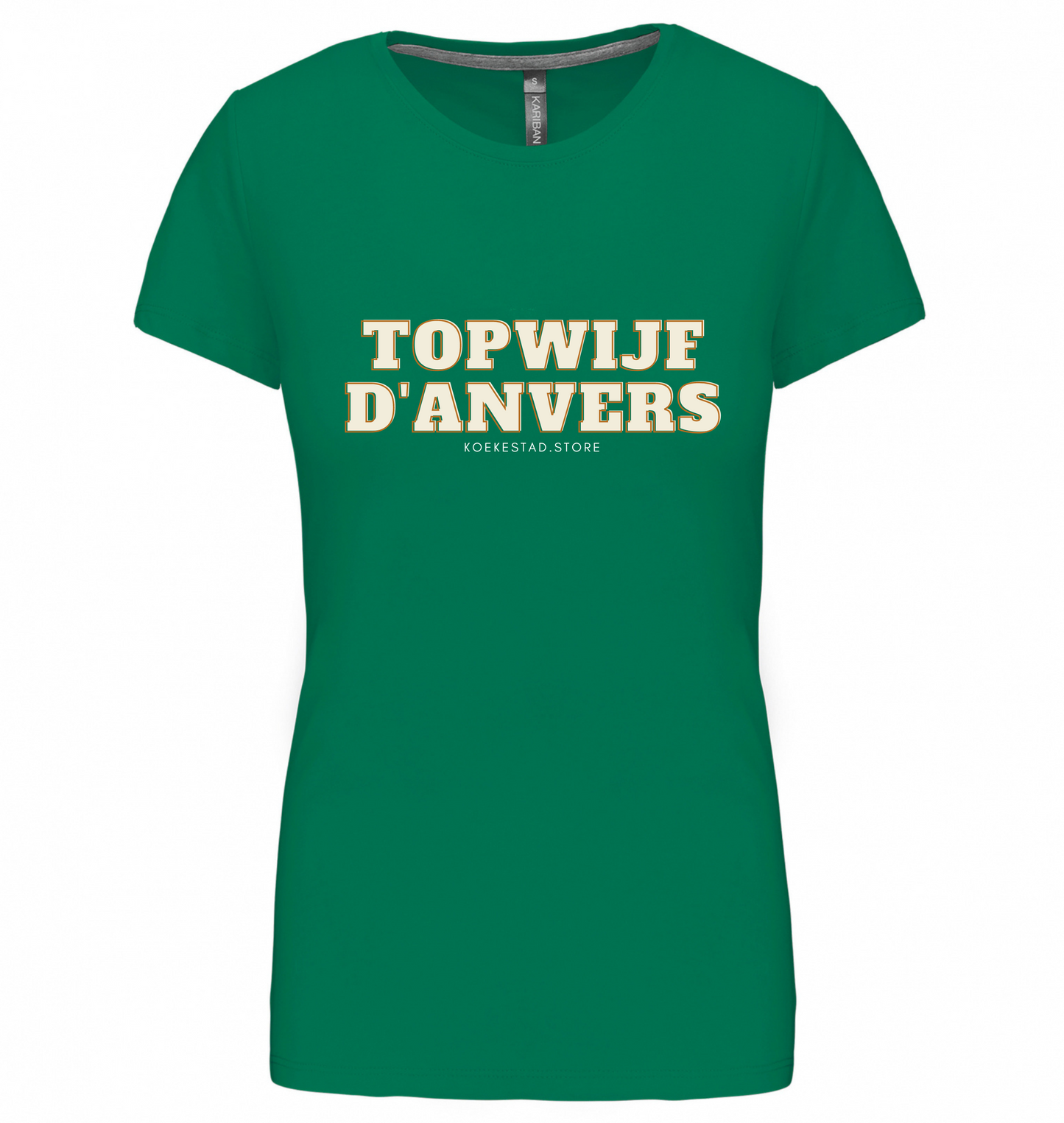 Premium Dames T-Shirt Topwijf D'Anvers - 100 % Biokatoen