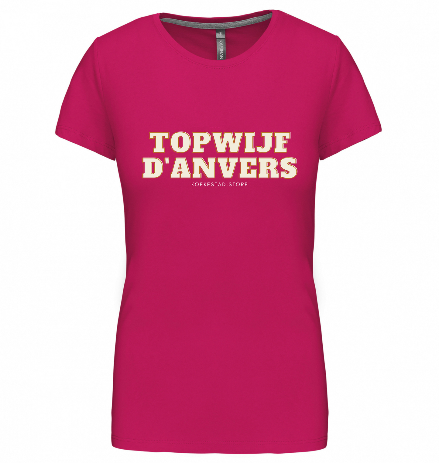 Premium Dames T-Shirt Topwijf D'Anvers - 100 % Biokatoen