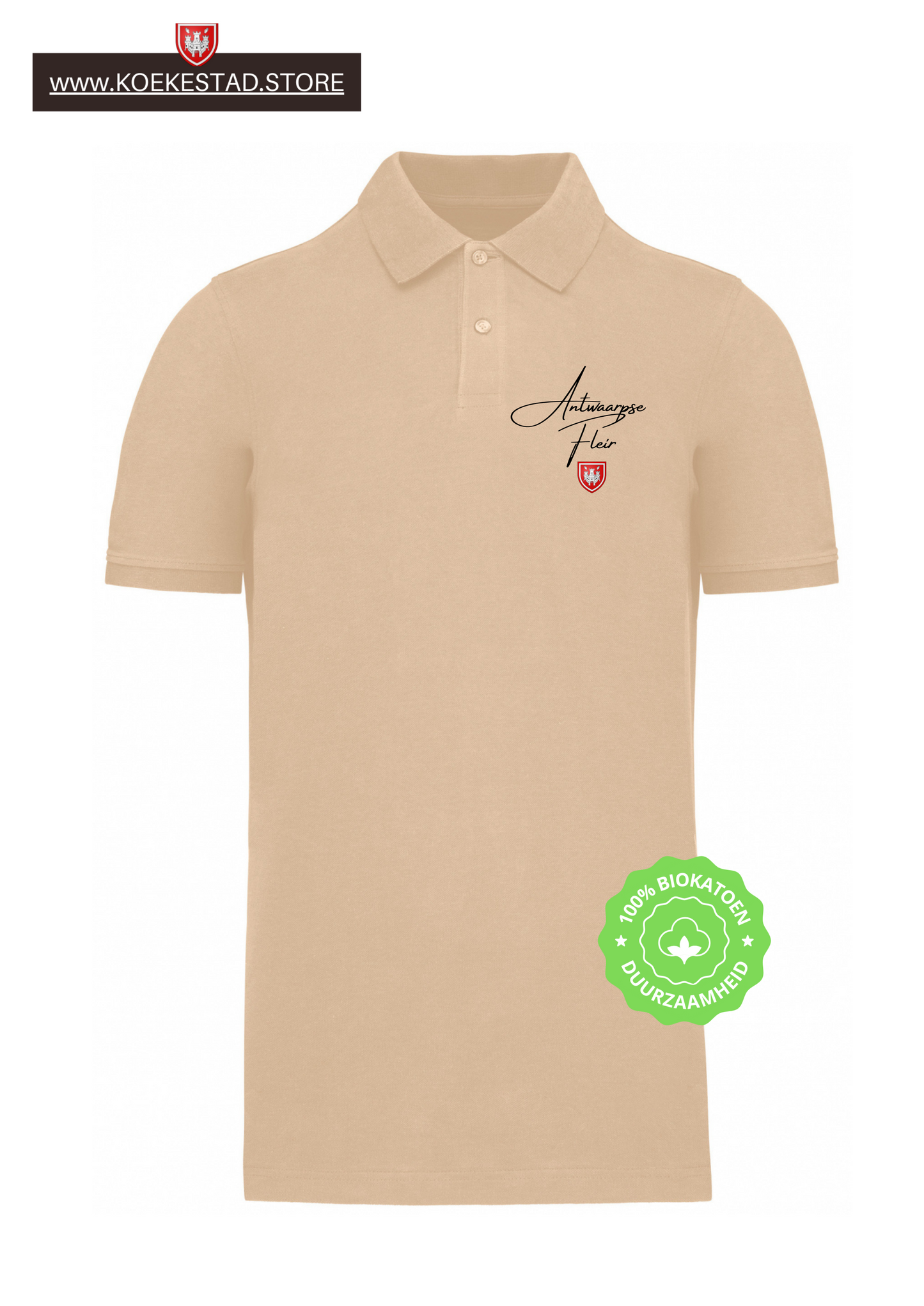Kopie van Stijlvolle "Premium A-Town Wear" Polo - Biokatoen - Antwaarpse Fleir
