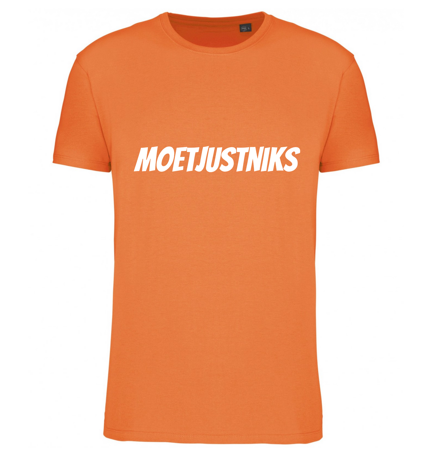 Premium T-shirt Moet just niks - 100% Biokatoen