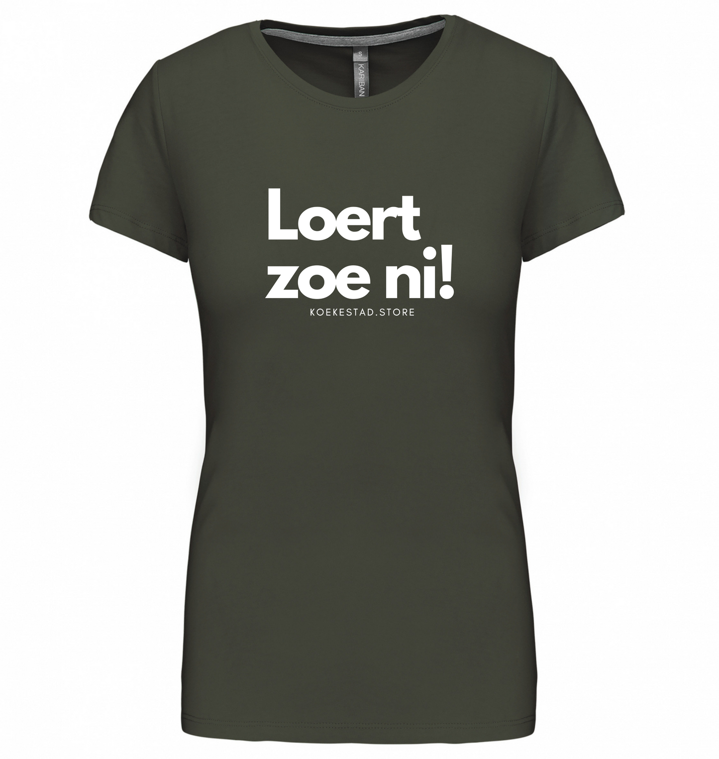 Premium Dames T-Shirt Loert zoe ni 2 - 100 % Biokatoen