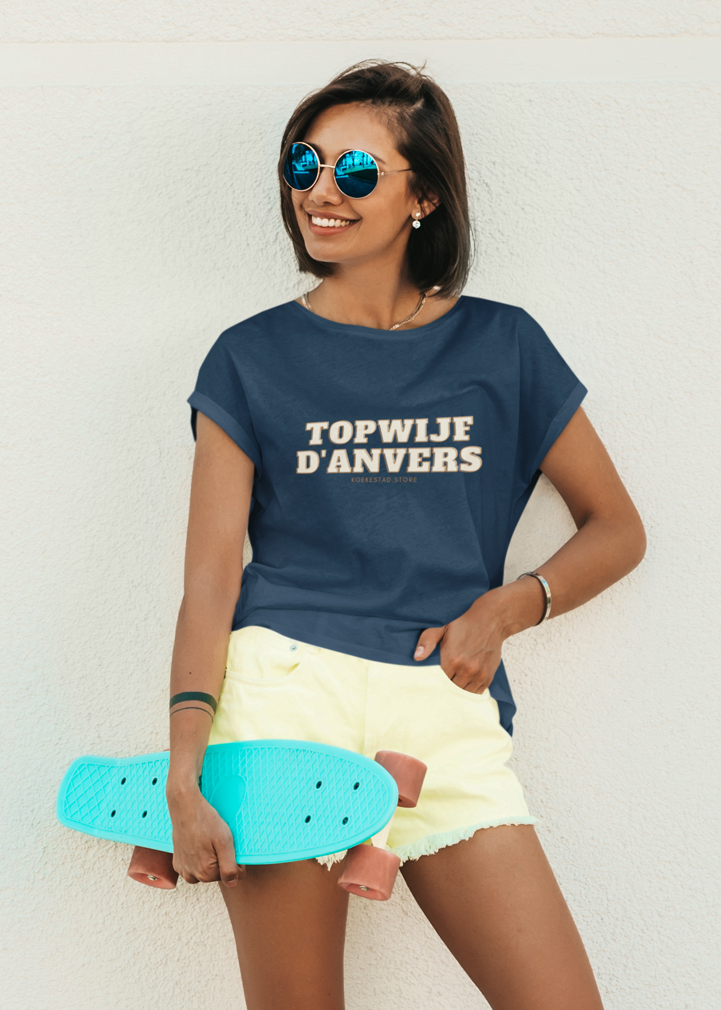 Premium Dames T-Shirt Topwijf D'Anvers - 100 % Biokatoen