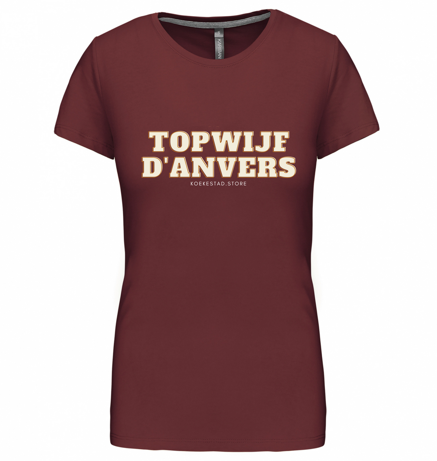 Premium Dames T-Shirt Topwijf D'Anvers - 100 % Biokatoen